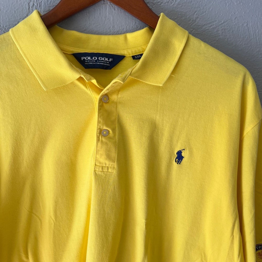 Polo Ralph Lauren Oak Tree National Golf Country Club Yellow Pima Polo XXL